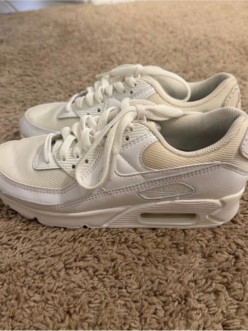Women's Nike Air Max 90s. All White. Size 6